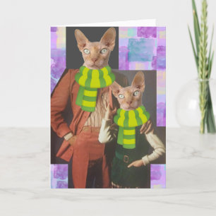 PAPA BIRTHDAE CARTE DE RECONNAISSANCE SPHINX CHAT