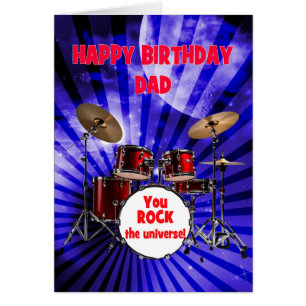 Papa Birthday You Rock Drums