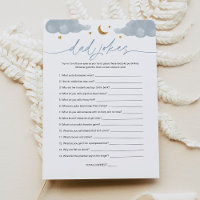 Papa Blagues Twinkle Star Baby shower Carte de jeu