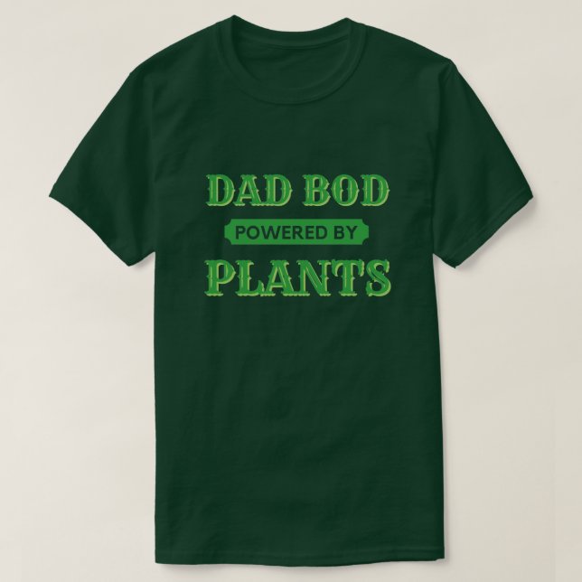 Papa Bod Actionné Par T-Shirt Plante (Design devant)