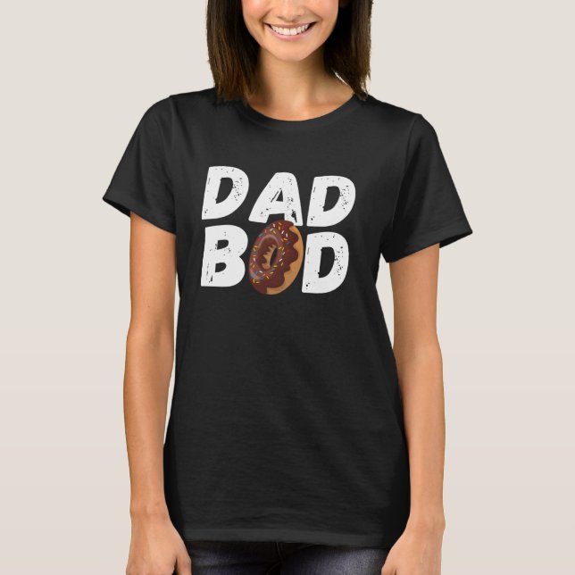 Papa Bod Tshirt Funny Donut Daddy Gym Tee (Devant)