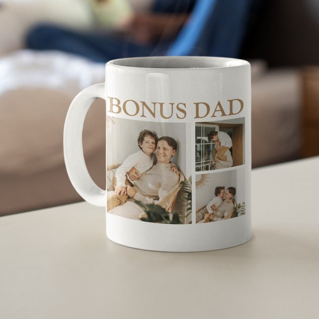 Papa Bonus Moderne | Tasse à café avec collage de  (Créateur téléchargé)