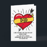 papa carte d'anniversaire tatouage cheveux gris<br><div class="desc">Conçu par The Arty Apples Limited</div>
