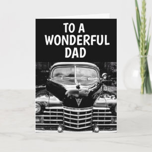 PAPA CARTE DE SALUT DE VOITURE CLASSIQUE