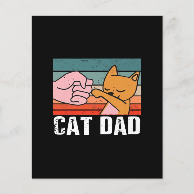 Papa chat | Cadeau fête des pères | Cadeau rétro p (Devant)