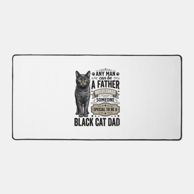 Papa Chat Noir Design de T-Shirt avec Gravure Vint (Recto)