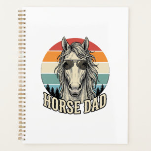 Papa Cheval Gravure Vintage Coucher de Soleil Desi