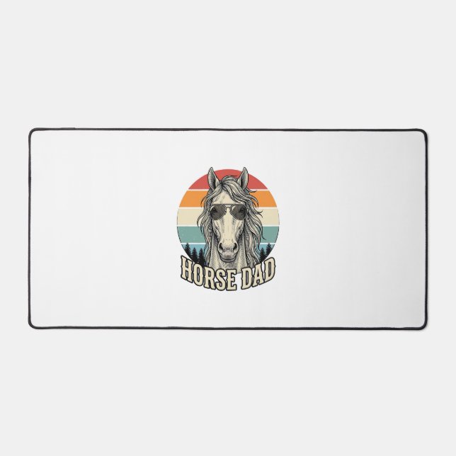 Papa Cheval Gravure Vintage Coucher de Soleil Desi (Recto)