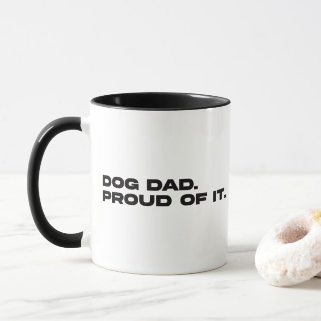 Papa Chien Fier De L'être Mug Drôle Pour Papa Chie (Avec donut)