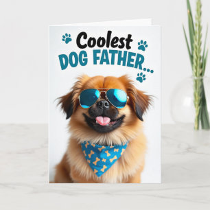 Papa Chien le Plus Cool Carte Patte Sarcelle