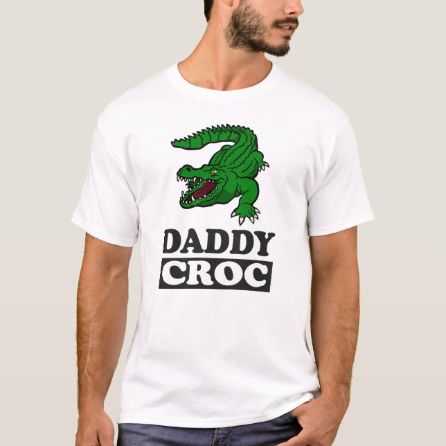 Papa Crocodile T-Shirt Animal Papa Père Cadeau (Devant)