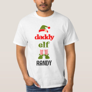 PAPA DADDY CHRISTMAS ELF PERSONNALISÉ T-SHIRT