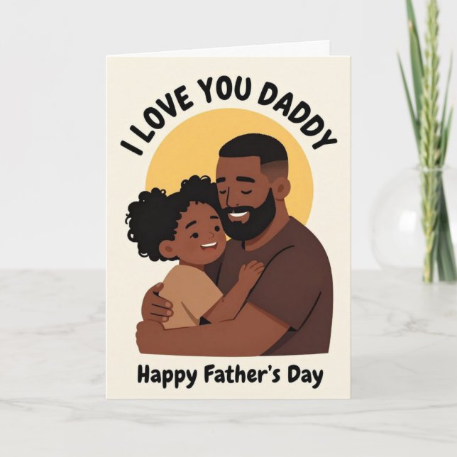 Papa d'amour Carte de la Fête des Pères (Devant)