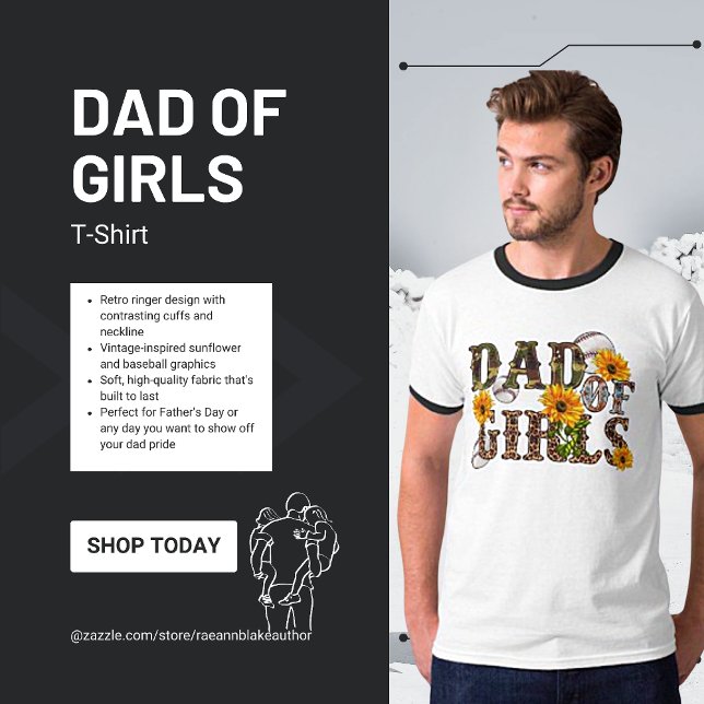 Papa de Filles T-Shirt (Créateur téléchargé)