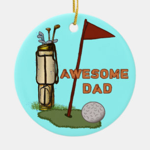 Papa de golf génial ornement