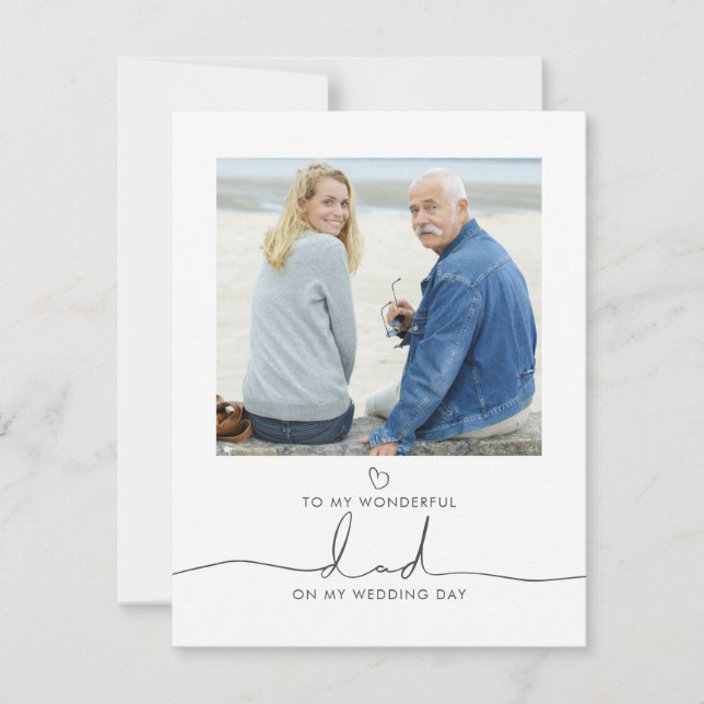 Papa de la mariée Mariage Message Photo (Devant)