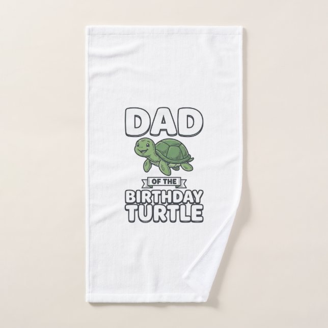 Papa de la tortue d'anniversaire Conception drôle  (Serviette à main)