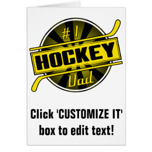 Papa de l'hockey #1 (noir/or)