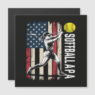 Papa de softball Drapeau américain américain