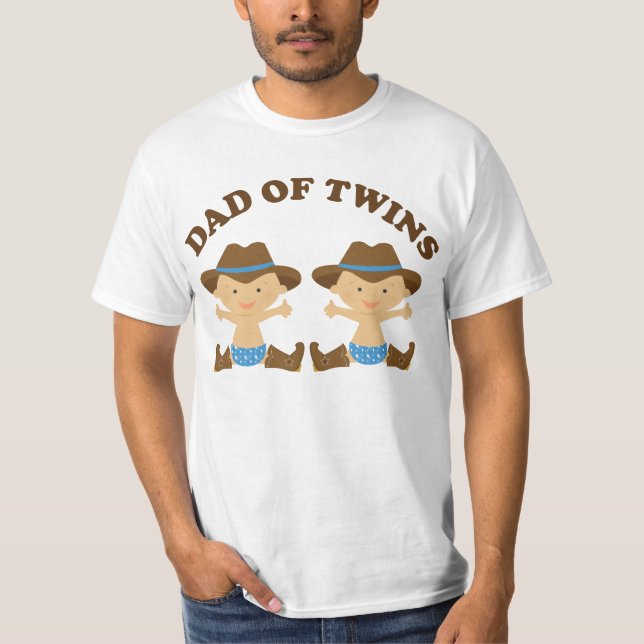 Papa de T-shirt de fête des pères de jumeaux (Devant)