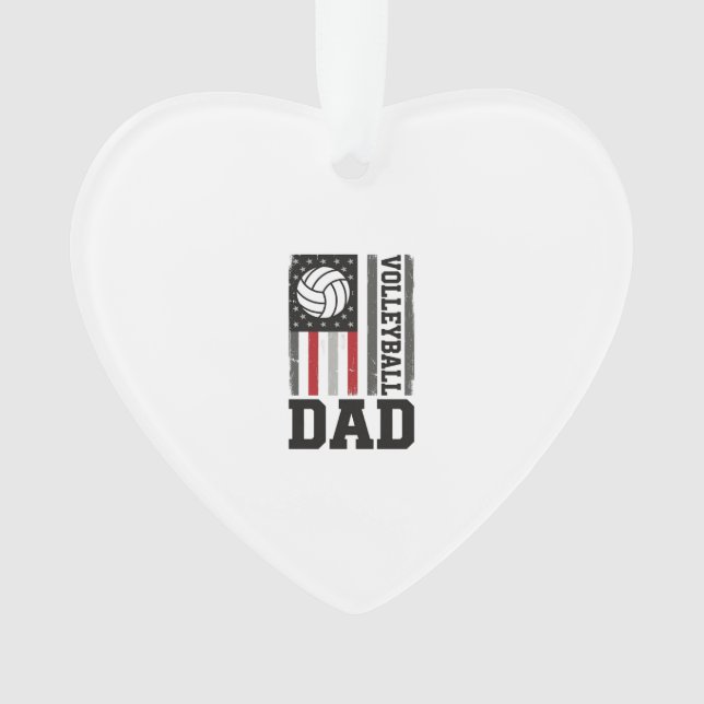 Papa de volley Drapeau américain Gravure vintage D (devant)
