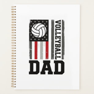 Papa de volley Drapeau américain Gravure vintage D