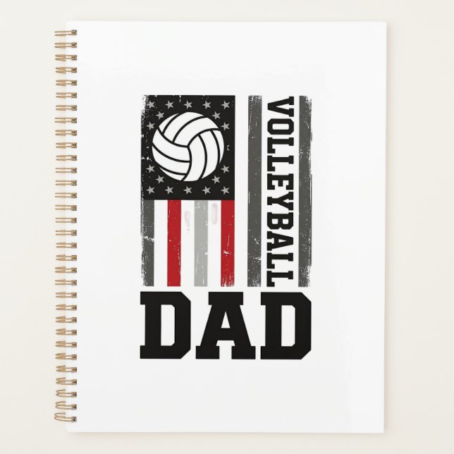 Papa de volley Drapeau américain Gravure vintage D (Devant)
