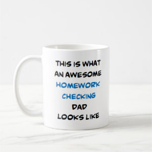 papa devoirs de vérification, énorme Mug