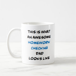 papa devoirs de vérification, énorme Mug