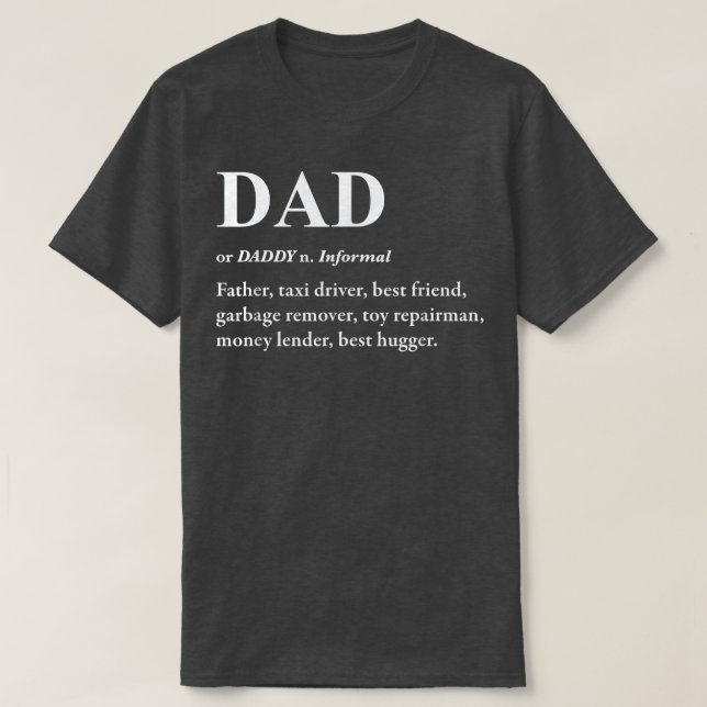 Papa Dictionnaire Définition T-shirt - Fantastique (Design devant)