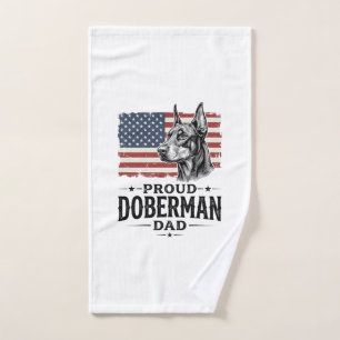 Papa Doberman fier Drapeau vintage Vector Design_1