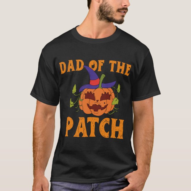 "Papa du Patch Halloween T-Shirt - Funny Pumpki (Devant)