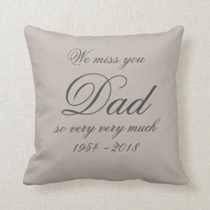 Papa en mémoire d'amour coussin commémoratif perso