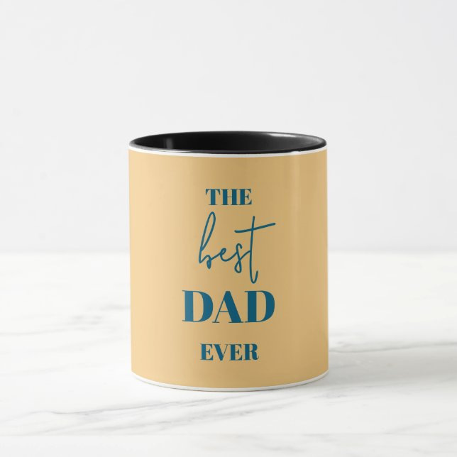 Papa & Enfant Mug - Cadre de Coeur Meilleur Papa J (Centre)