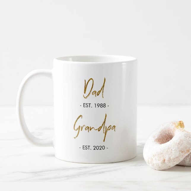 Papa Est. à Grand-père Est.Coffee Mug (Avec donut)