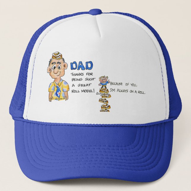 Papa est mon modèle ROLL - Drôle Casquette (Devant)
