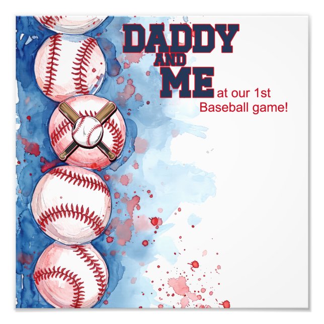 Papa et moi Photo Mount, match de baseball avec pa (Devant)