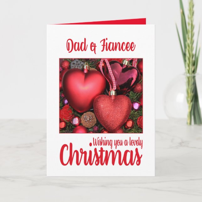 Papa et sa fiancée Jolie carte de Noël (Devant)