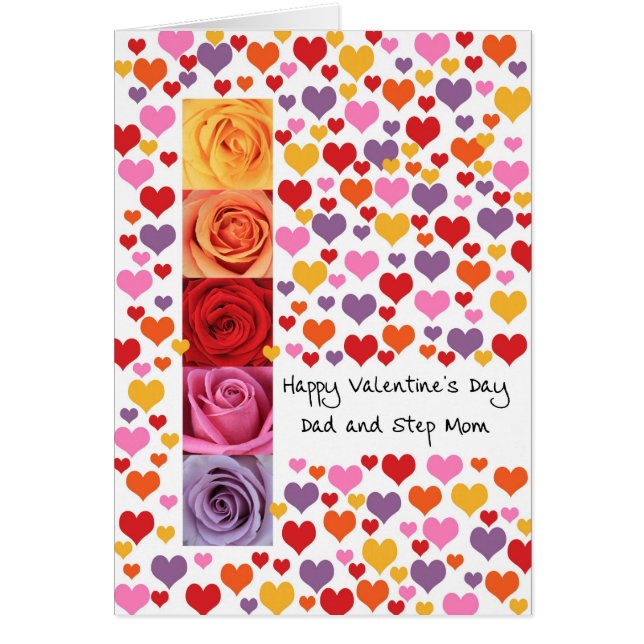 Papa et Step Maman Colorée Saint Valentin (Devant)