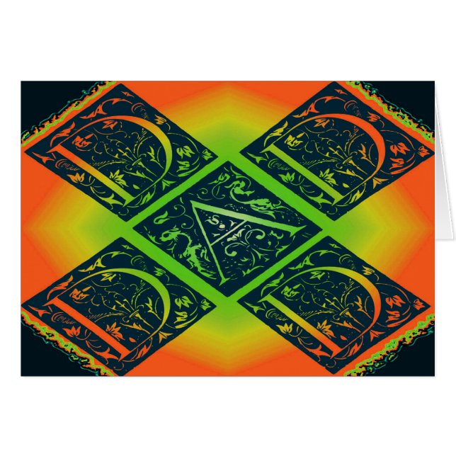 Papa Fancy Typographie Motif noir & orange (Devant horizontal)