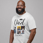 Papa fier moderne | 5 T-shirt photo<br><div class="desc">Créez votre propre T-shirt de remise de diplômes papa avec 5 photos de votre fils ou de votre fille, texte qui dit "FIER DAD", 5 photos, votre nom d'enfant, l'école ou le collage et la classe de XXXX. Le t-shirt est facile à personnaliser et les styles de police, la taille...</div>