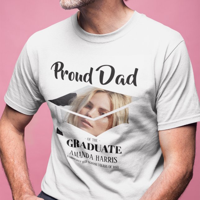 Papa Fier Moderne Du Diplômé | T-shirt photo (Créateur téléchargé)