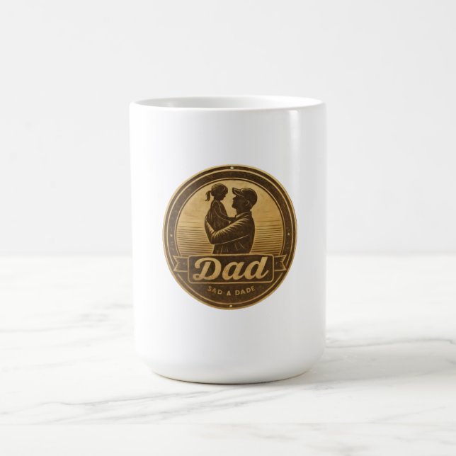 Papa & Fille Vintage Embrasser Mug (Centre)