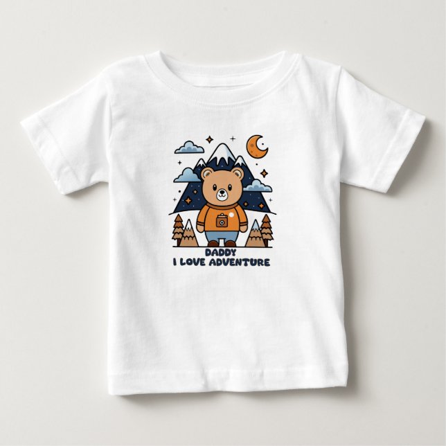 PAPA J'AIME ADVENTURE T-SHIRT POUR BÉBÉ (Devant)