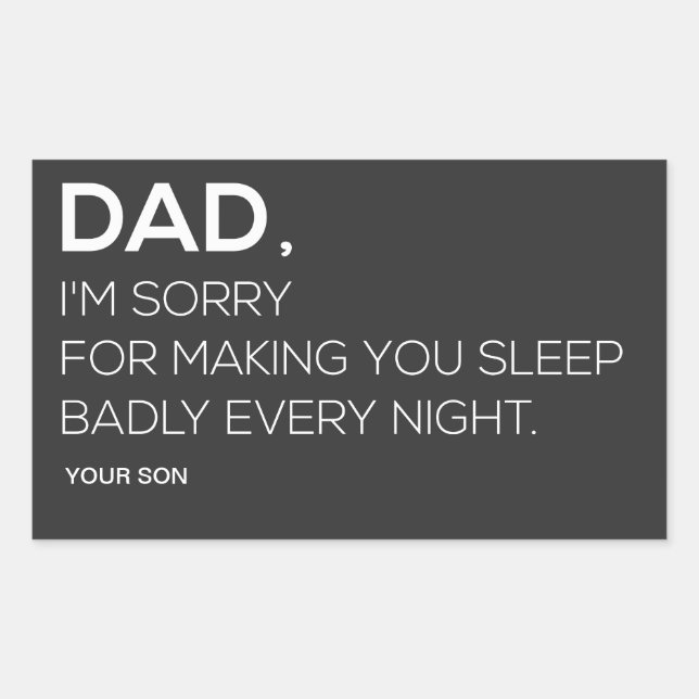 PAPA, JE SUIS DESOLE AUTOCOLLANTS ET ETIQUETTES (Devant)