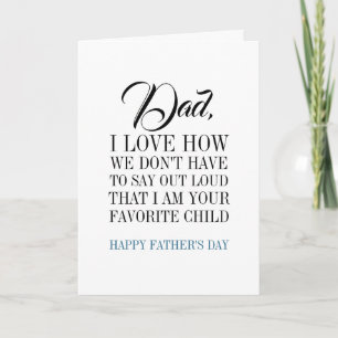 Papa, je suis votre carte de Fête des pères préfér