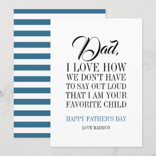 Papa, je suis votre carte de Fête des pères préfér