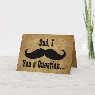 Papa, je te laisse une question, carte de Fête des