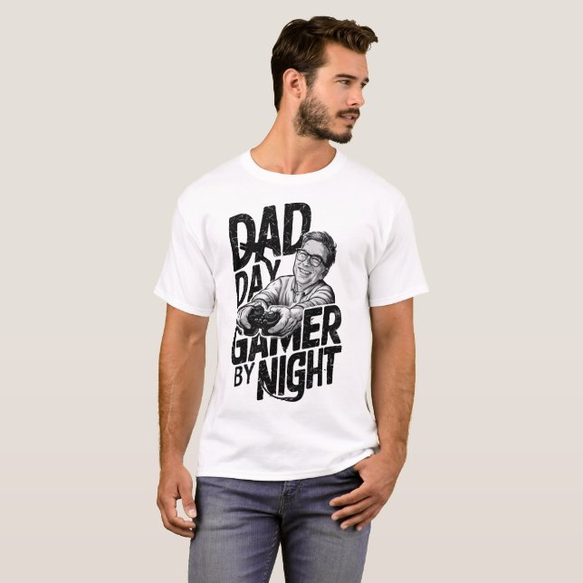 Papa Joueur De Jour Par T-Shirts De Nuit (Devant entier)