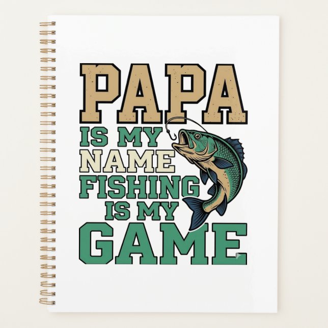 Papa la pêche est mon jeu conception de chemise vi (Devant)